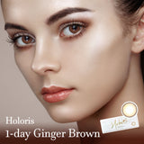Holoris 1Day Ginger Brown Colored Contact Lenses-Lensme