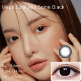 Mega Look Mid Some Black Colored Contact Lenses-Lensme