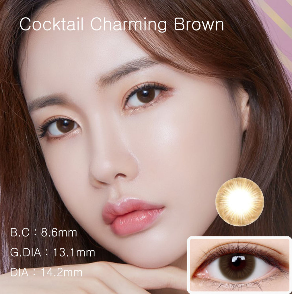 Cocktail Charming Brown Colored Contact Lenses-Lensme