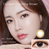 Cocktail Charming Brown Colored Contact Lenses-Lensme