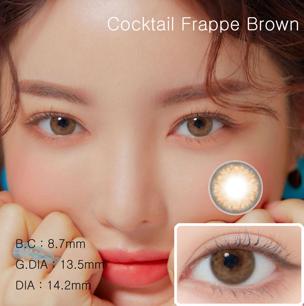 Cocktail Frappe Brown Colored Contact Lenses-Lensme