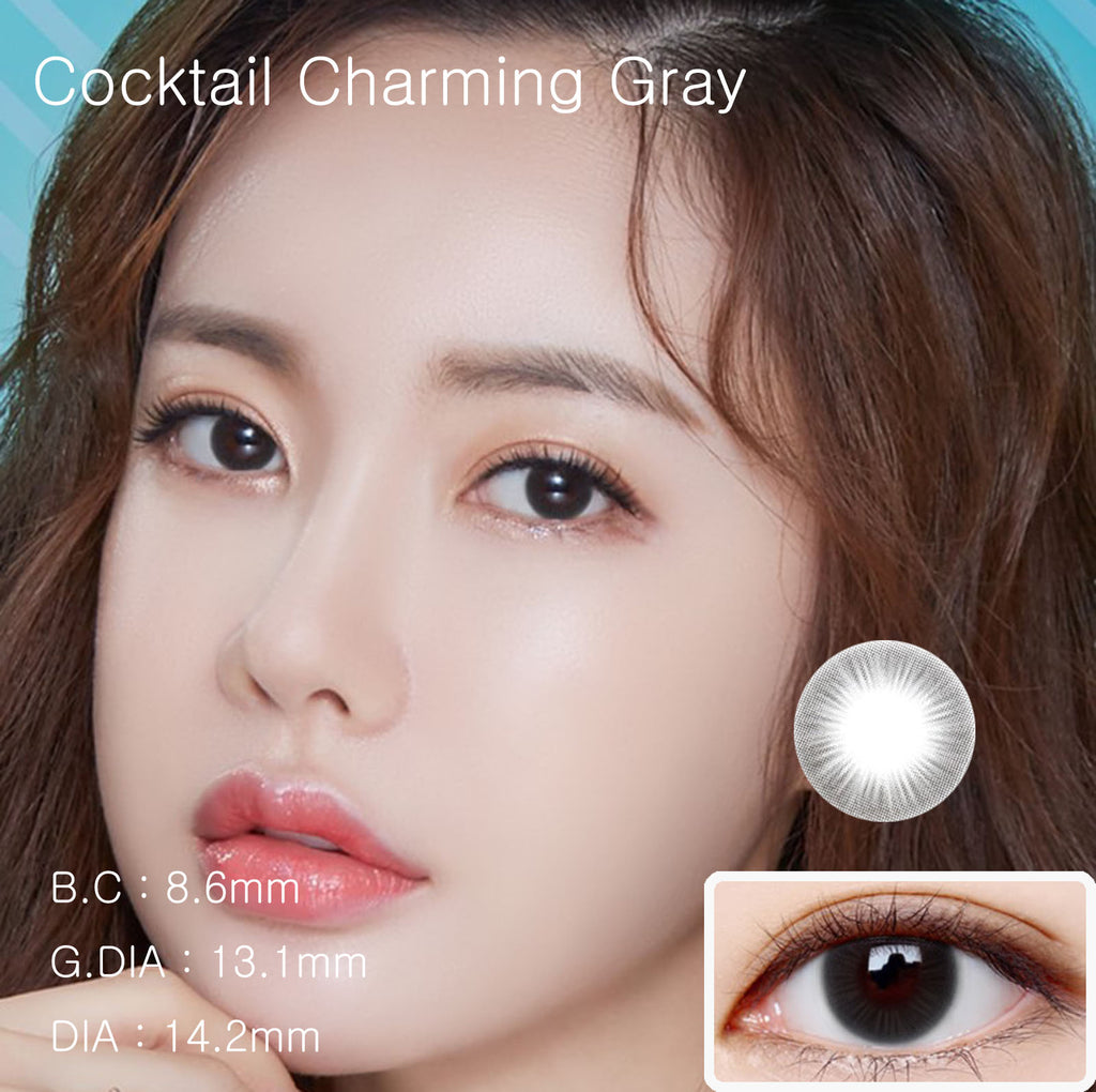 Cocktail Charming Gray Colored Contact Lenses-Lensme