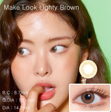 Make Look Lighty Brown Colored Contact Lenses-Lensme