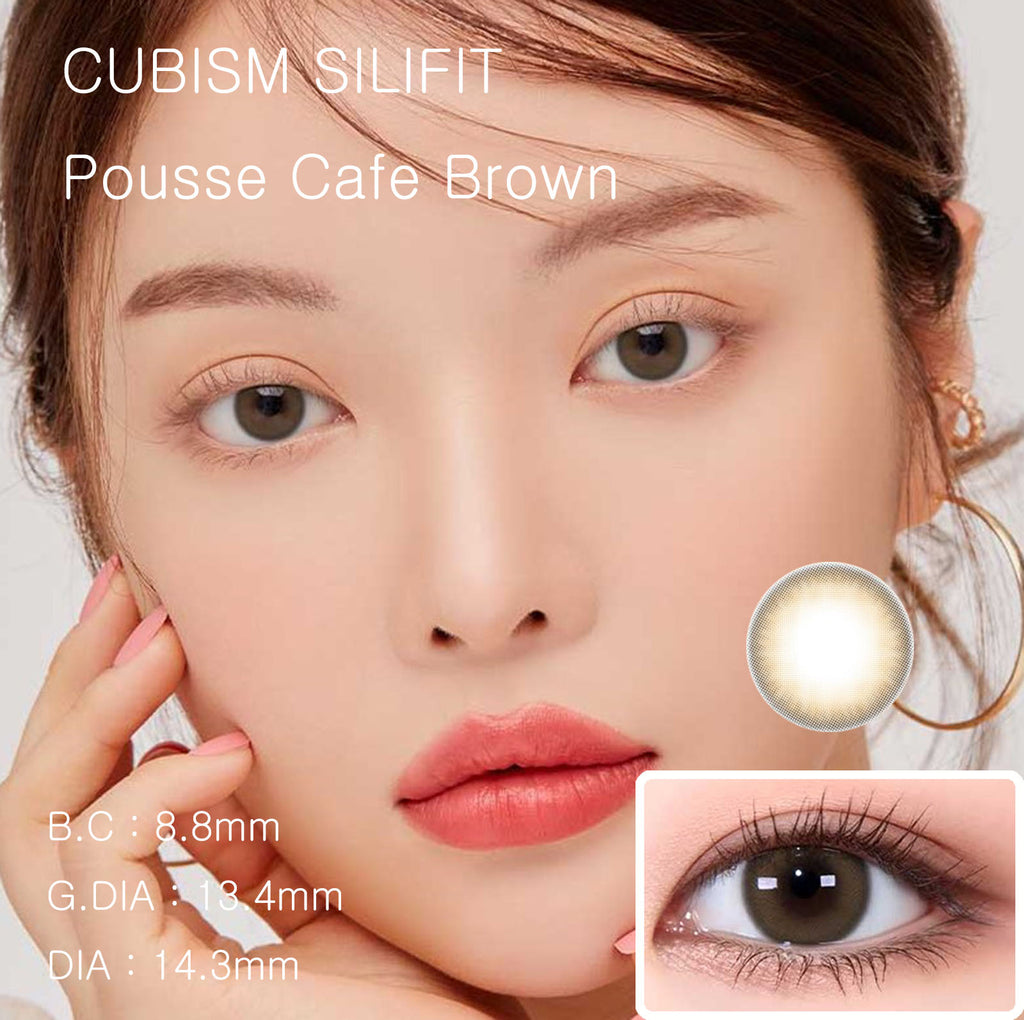 Cubism Silifit Pousse Cafe Brown Colored Contact Lenses-Lensme