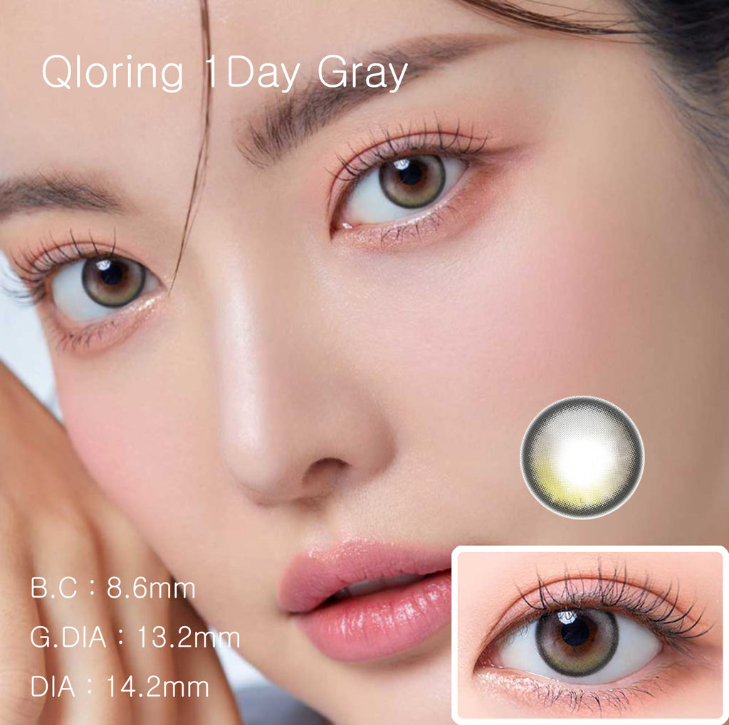Qloring 1 Day Gray Colored Contact  Lenses-Lensme