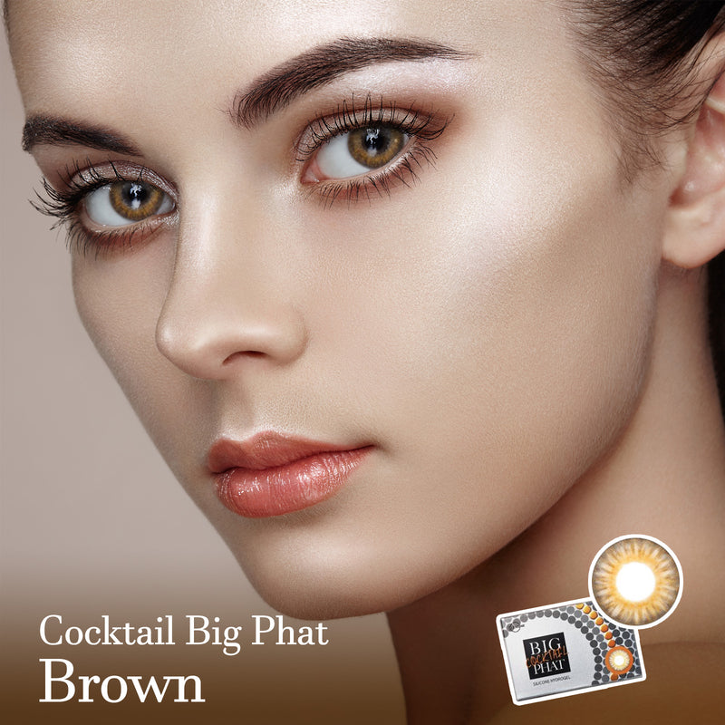 Cocktail Big Phat Colored Brown Contact Lenses