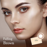 Falling Brown Colored Contact Korean Lenses - Olens