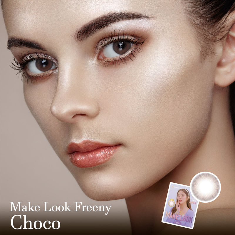 Make Look Freeny Choco Colored Contact Korean Lenses