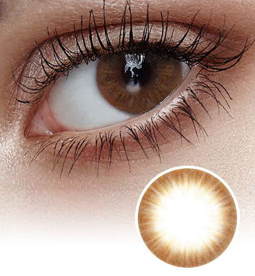 Mega Look Weenin 3 Tone Brown Colored Contact Lenses-DIA 14.7mm