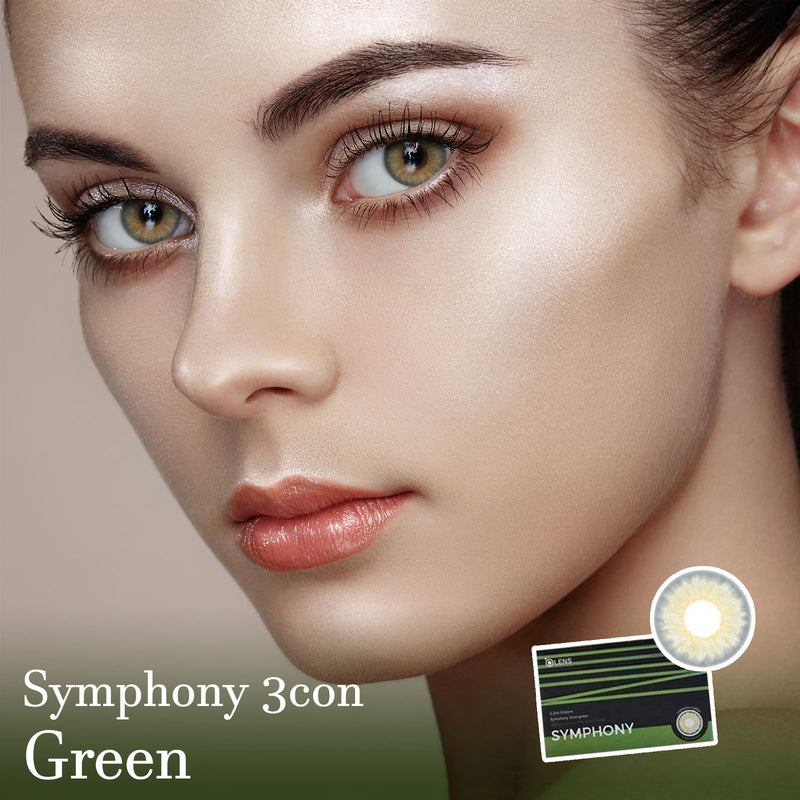 Symphony 3 Con Green Colored Korean Contact Lenses-olens