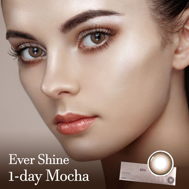 Ever Shine 1Day Mocha Colored Korean Contact Lenses-Olens