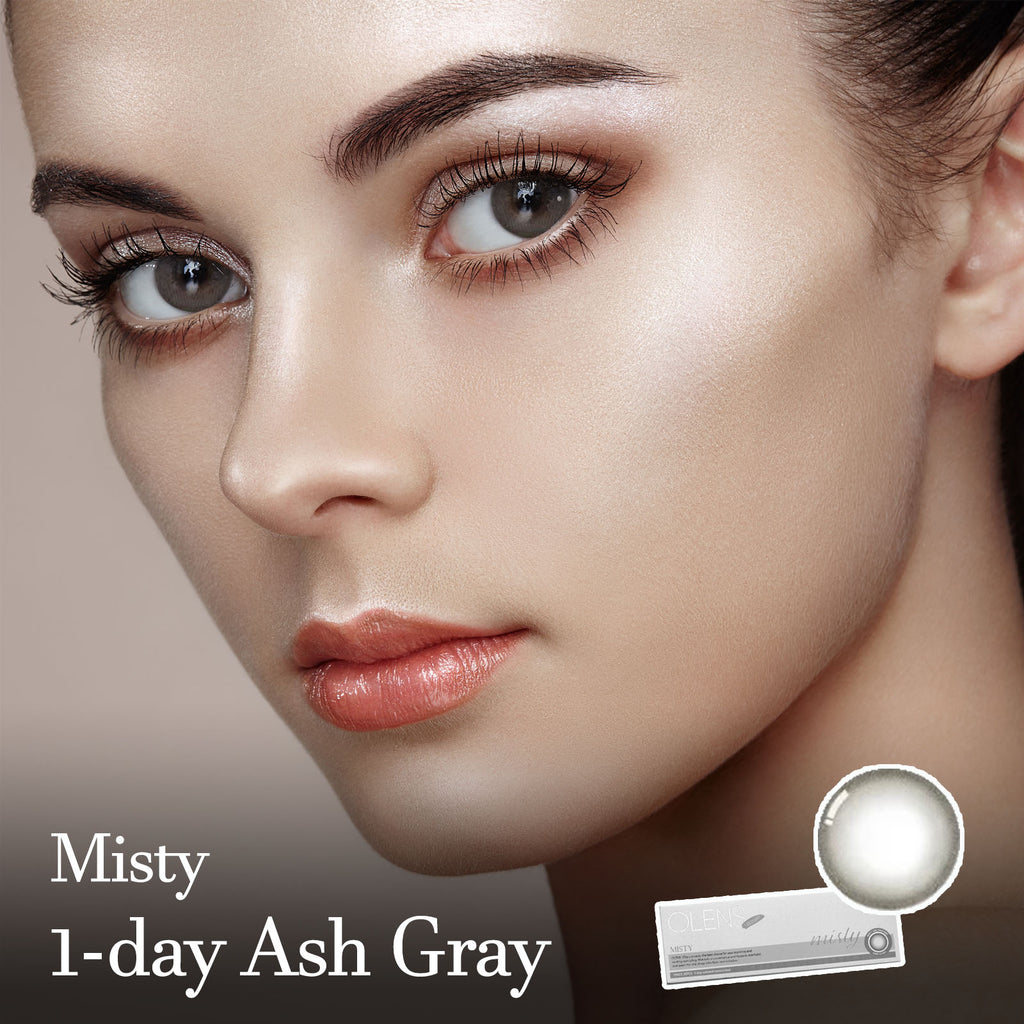 Misty 1 - Day Ash Gray (20P) - NewJeans Pick Coloured Contact Korean Lenses-Olens