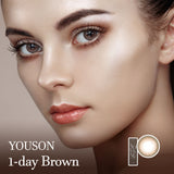 Youson 1 - Day Brown Coloured Korean Contact Lenses-Lensme