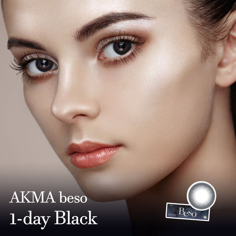 AKMA 1 - Day Beso Black Coloured Contact Lenses - Lensme
