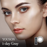 Youson 1 - Day Gray Coloured Korean Contact Lenses-Lensme