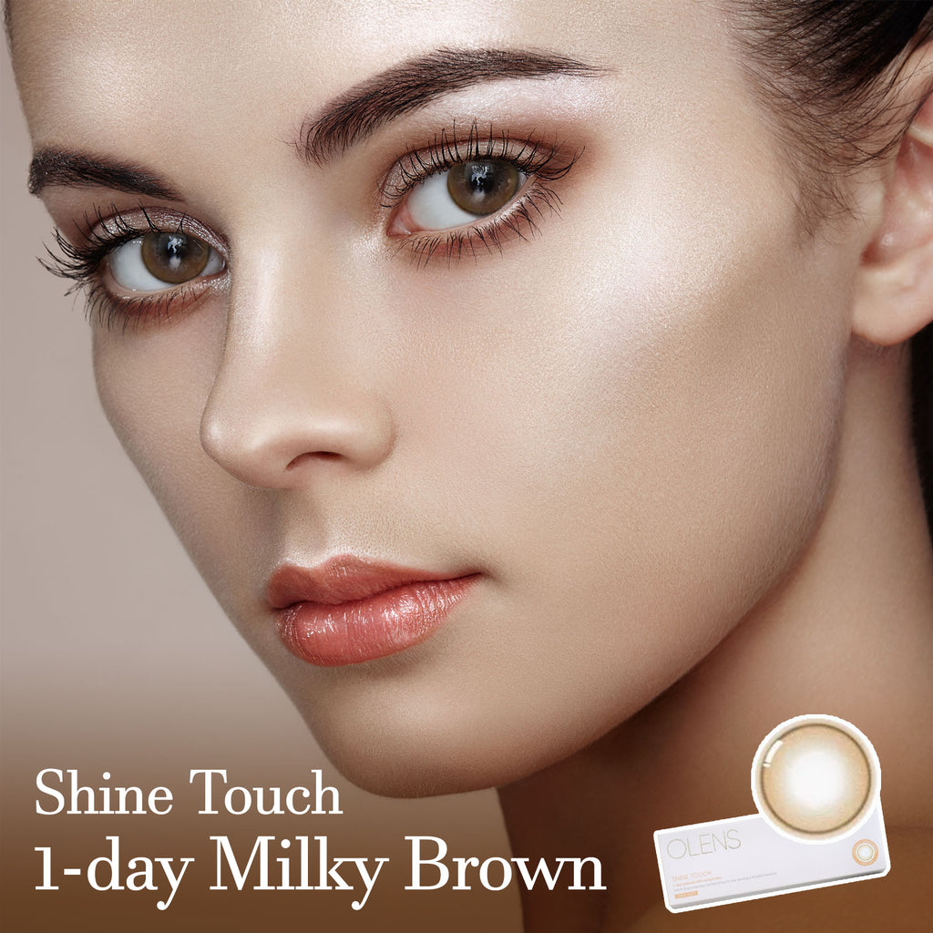 Shine Touch 1-Day Milky Brown -Newjeans Lenses Colored Korean Contact Lenses - Olens