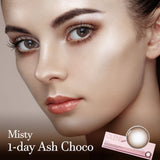 Misty Ash Choco 1-day Korean Colored Contact Lenses-olens