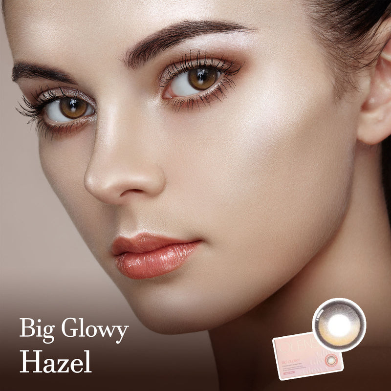Big Glowy Hazel Colored Korean Contact Lenses NewJeans Pick - Olens