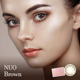 NUO Brown Coloured Korena Contact Lenses - Lensme