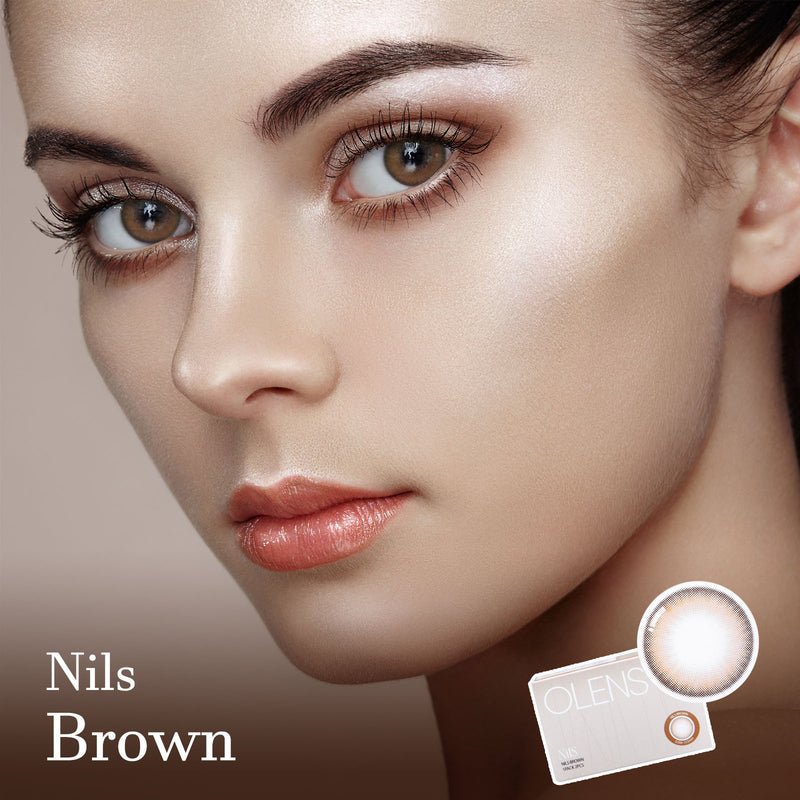 Nils Brown Colored Korean Contact Lenses - Olens