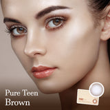 Pure Teen Brown Colored Korean Contact Lenses - Olens