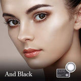 And Black Colored Korean Contact Lenses-Olens