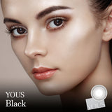 Yous Black Coloured Korean Contact Lenses-Lensme