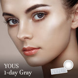 Yous 1-Day (10P) Gray Coloured Korean Contact Lenses-Lensme