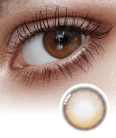 Glowy Natural Latte Brown Colored Contact Lenses-Olens