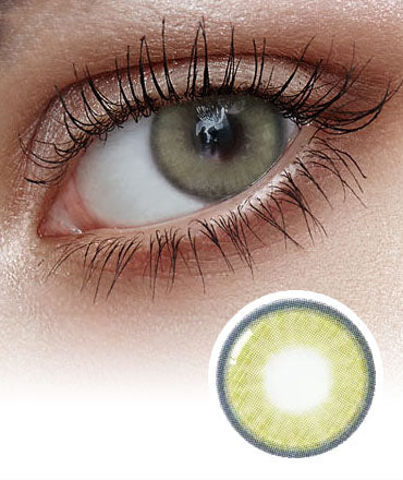 Nella Ash Olive Colored Korean Contact Lenses - Olens
