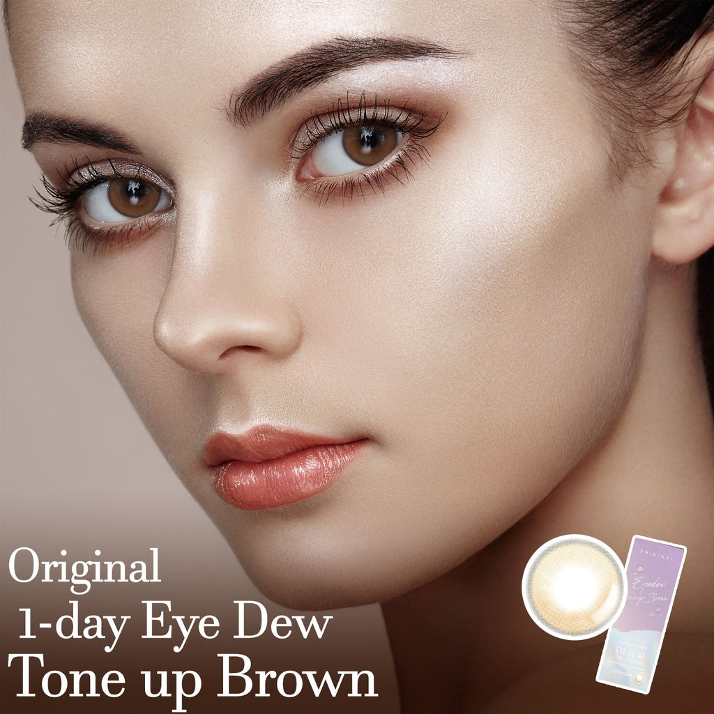 Original 1-Day Series Eye Dew Tone Up Brown (10P)  Colored Korean Contact Lenses - Lensme