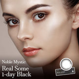 Nobel Mystic Real Some 1-Day Black (10P)  Colored Korean Contact Lenses - Lensme