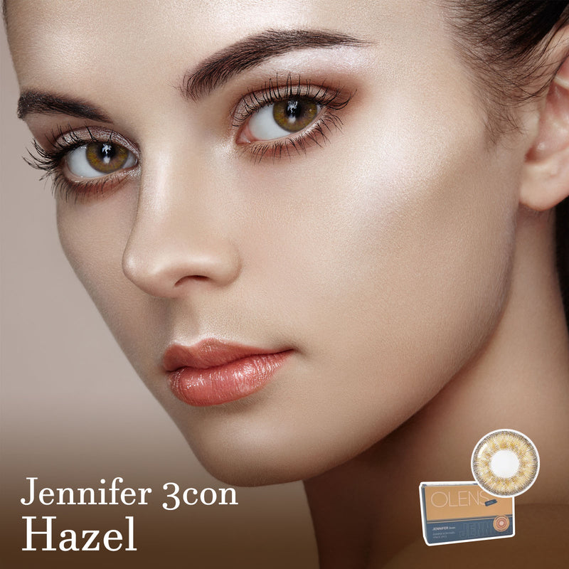  Olens - Jennifer 3Con Hazel Colored Contact Lenses Olens