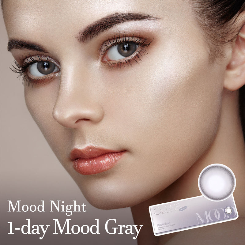 Mood Night 1-day Mood Gray Colored Contact Lenses - Olens