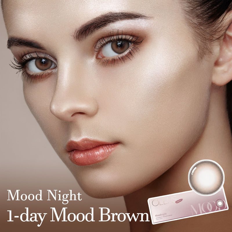 Mood Night 1-day Mood Brown Colored Contact Lenses - Olens