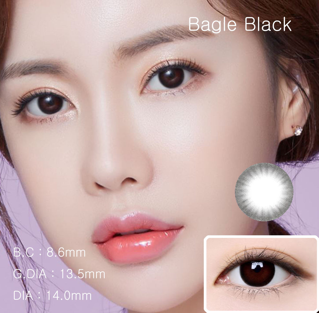 Bagle Black Colored Contact Lenses-lensme