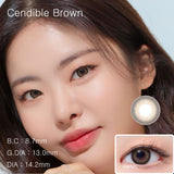 Make Look Cendible Brown Colored Korean Contact Lenses-Lensme