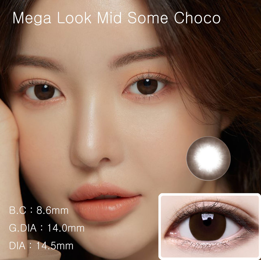 Mega Look Mid Some Choco Colored Contact Lenses-Lensme