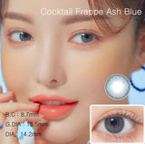 Cocktail Frappe Ash Blue Colored Contact Lenses-Lensme