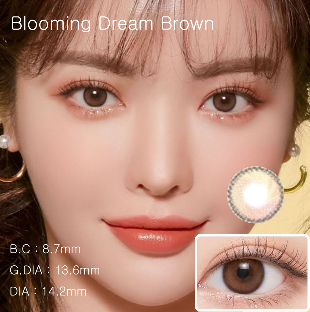Blooming Dream Brown Colored Contact Lenses-lensme