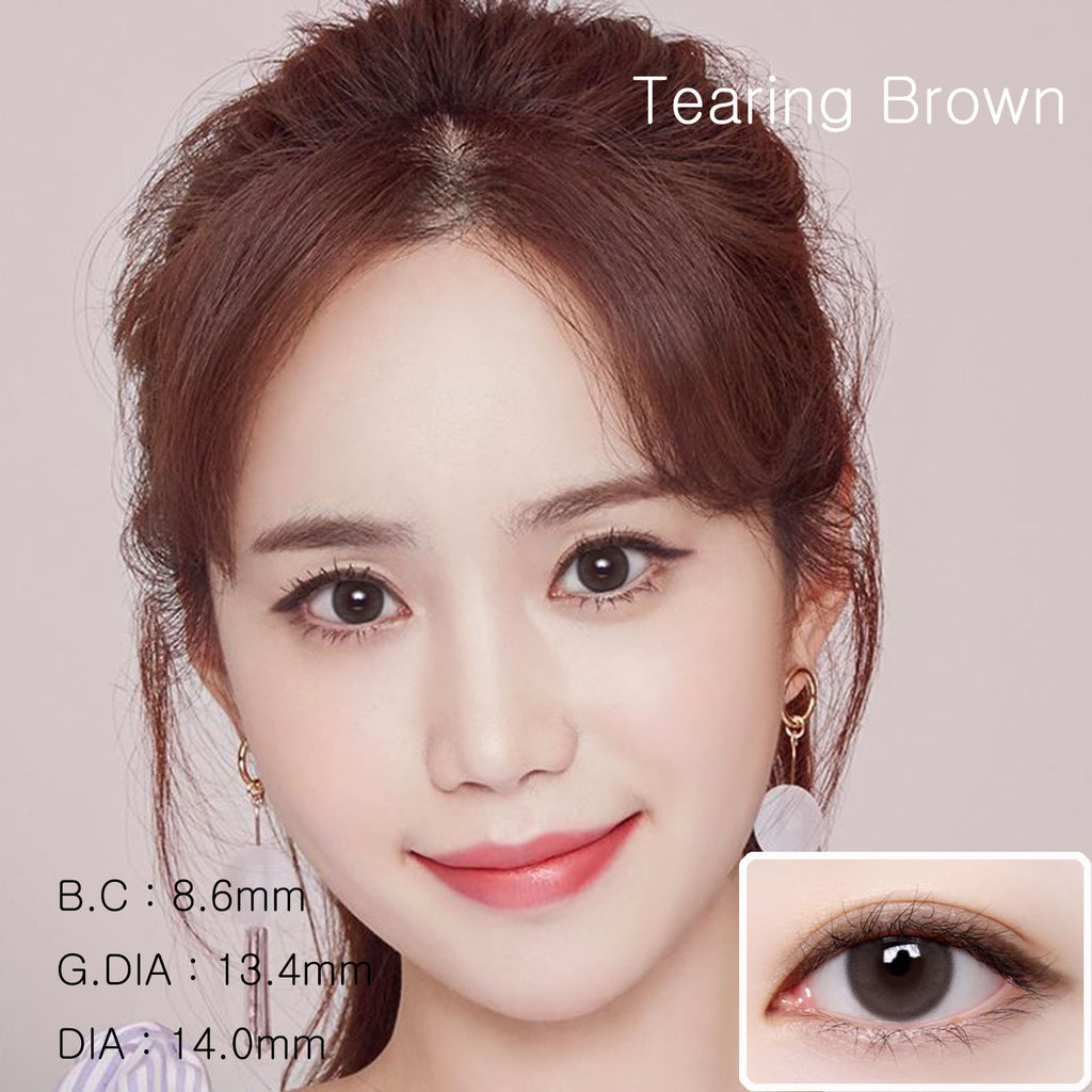 Tearing Brown Colored Korean Contact Lenses