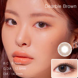 Make Look Dearble Brown Colored Contact Lenses-lensme