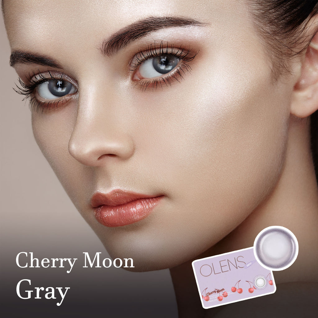 Cherry Moon Gray Colored Korean Contact Lenses-olens