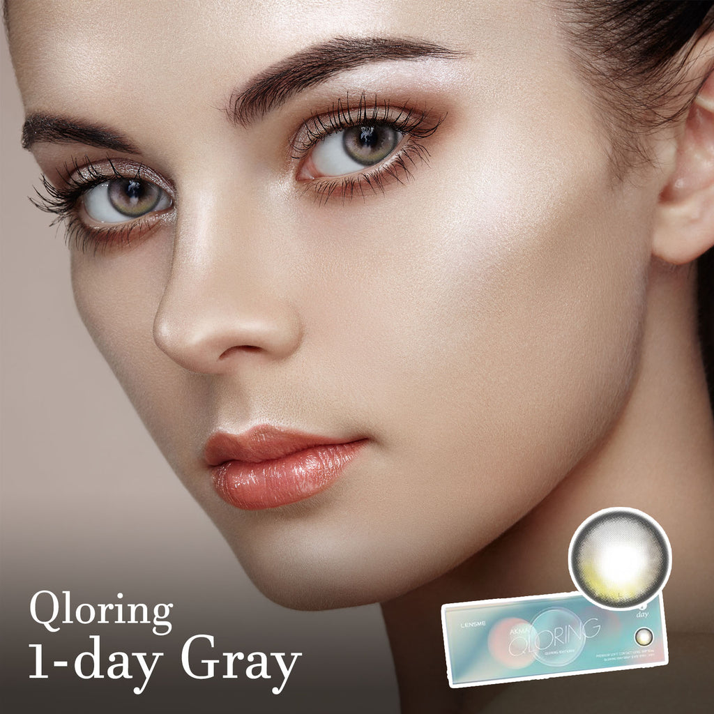 Qloring 1 Day Gray Colored Contact  Lenses-Lensme