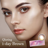 Qloring 1 Day Brown Colored Contact  Lenses-Lensme