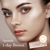 Spanish 1Day Brown(20P) Colored Contact Lenses-olens