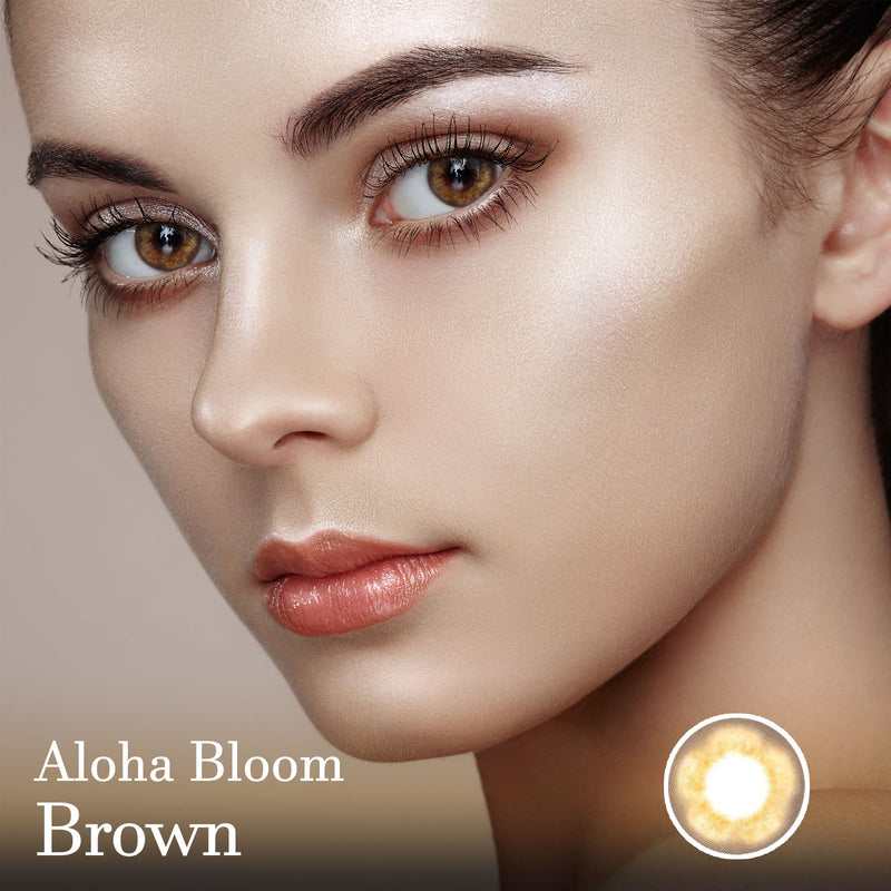 Aloha Bloom Brown Korean Colored Contact Lenses