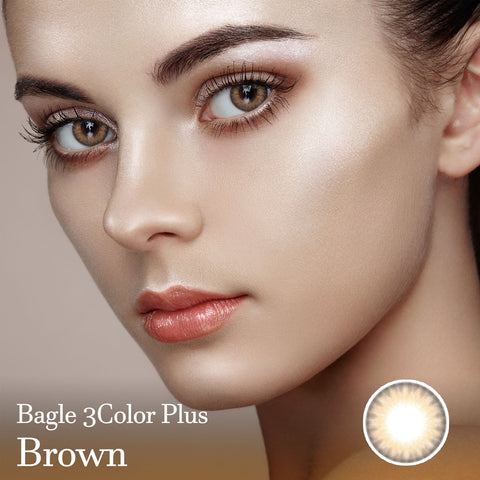 Bagle 3 Color Plus Brown Colored Contact Lenses-Lensme