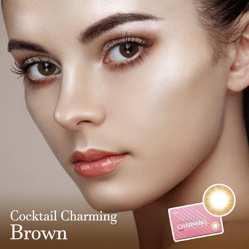 Cocktail Charming Brown Colored Contact Lenses-Lensme