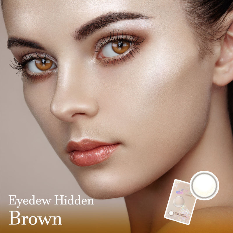 Eyedew Hidden Brown Colored Contact Lenses-Lensme